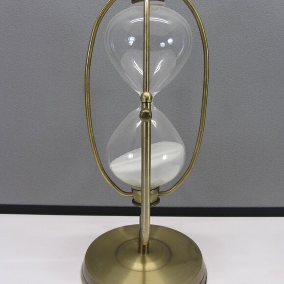 Pier 1 Imports 30 Min Brass Hourglass. Sand Timer Sand Clock Nautical Maritime. - Picture 2 of 5